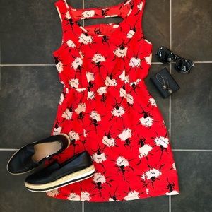 Urban Outfitters mini floral dress w/ cutout back